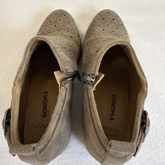 Sonoma Women’s Brown Vitalize Booties Size 7 with Diamond Pattern - Picture 7 of 9